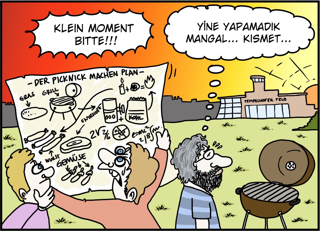 Bild: Can Dündars Theater Kolumne, Karikatur Serkan Altuniğne