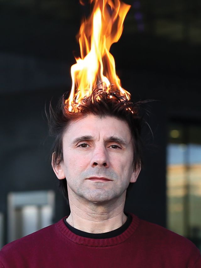 my head on fire; Credits: Still from the video; Cameraman: Boris Cvjetanović